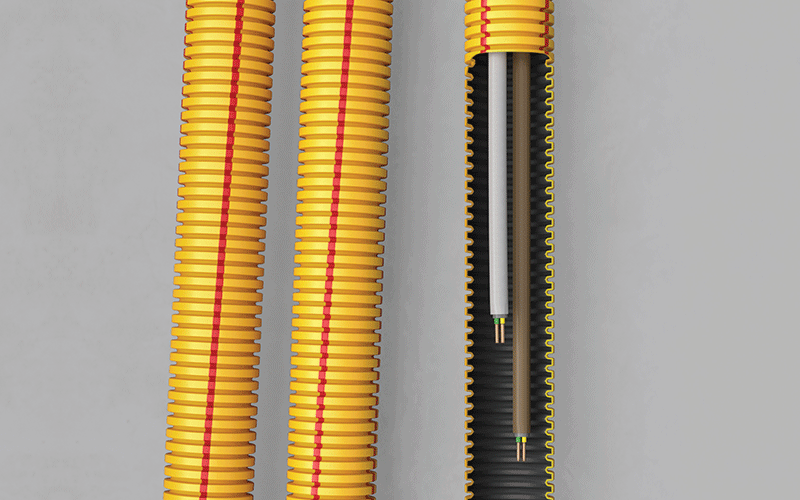 New generation of 3 layer plastic conduits for concealed installations in plasterboard